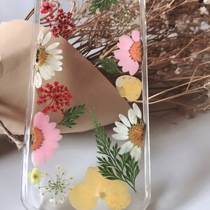 Coque de portable fleurs pressées, fleurs séchées, coque pour iPhone Xs/X/XR/Xs Max, coque iPhone 8/8, coque iPhone 7/7, coque iPhone 6/6s/6, iPhone SE, image 3