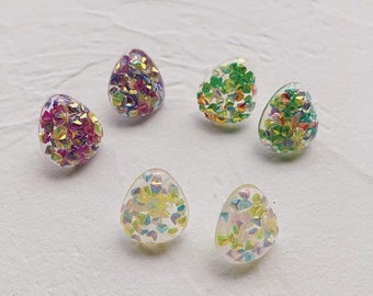 Rainbow glitter earrings. Premium sparkle. Gift for her. Colourful earrings. Colourful glitter earrings. Glitter earrings. Rainbow earrings.