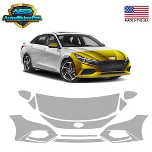 Precut Paint Protection Film for 2021-2023 Hyundai Elantra N-Line Partial Front End