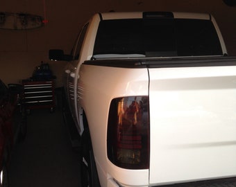 2009-18 Ram Pre-cut vinyl overlay Taillight & third brake tint covers