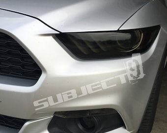 13-14 Mustang smoked tinted headlight covers vinyl Full front kit