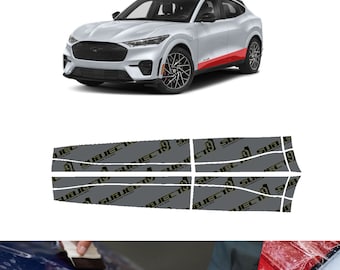 2021-23 Mustang Mach-E GT Lower Doors Paint Protection Clear Film PPF wrap rock chip protection
