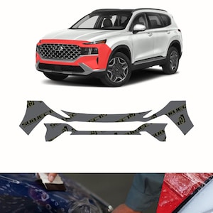 21-23 Hyundai Santa Fe Limited, SE, SEL Pre-Cut Front Bumper Paint Protection Clear Film PPF wrap bra