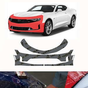 2019- 2024 Camaro Lt Ls Rt Pre-Cut Front Bumper Paint Protection Clear Film PPF wrap bra