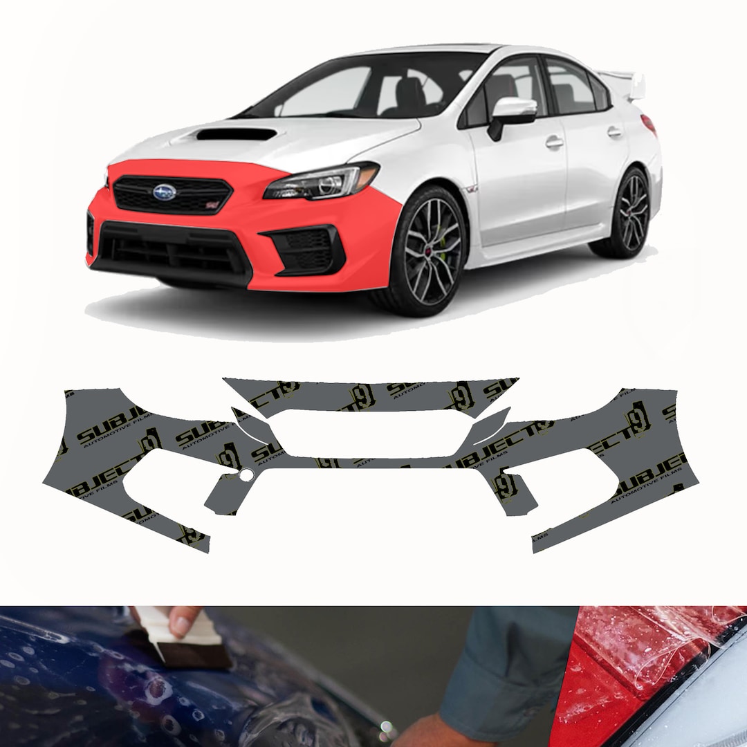 Wrapped Wrx 2018-2021 Subaru WRX Pre-cut Front Bumper Paint Protection Clear Film ...