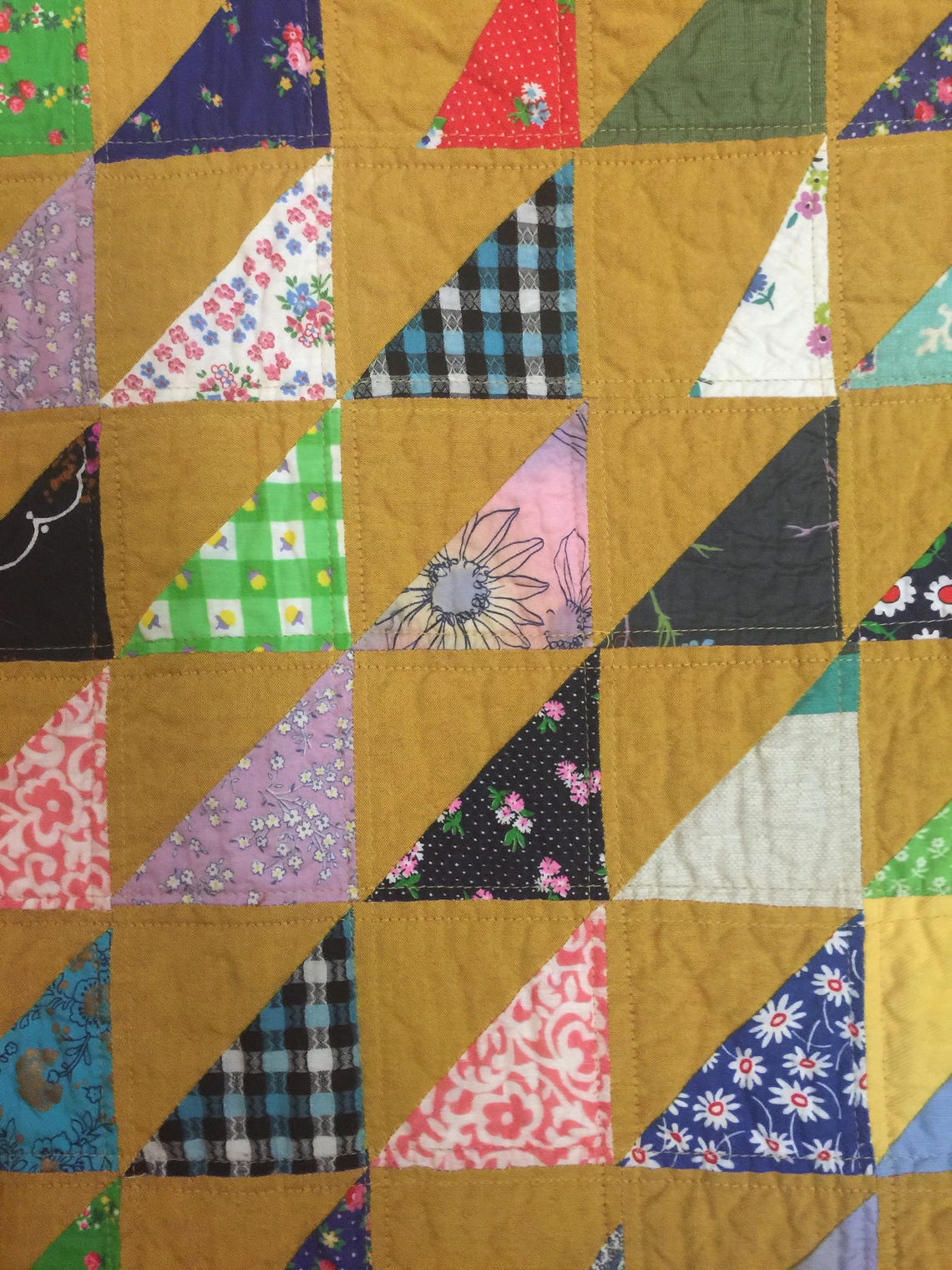 Lap Quilt, Throw Quilt, Baby Quilt, Vintage Fabric Quilt Etsy