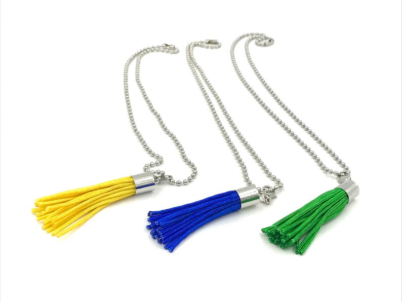 Girl/'s Tassel Necklaces,girls tassels,kids tassels,yellow tassel,children/'s tassels,green tassel,blue tassel,tassel necklaces,girl/'s jewelry