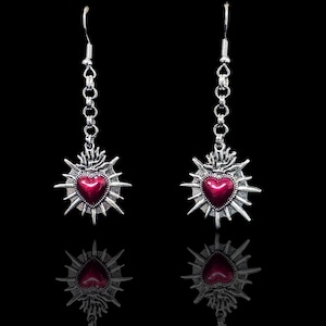 Earrings Blood heart
