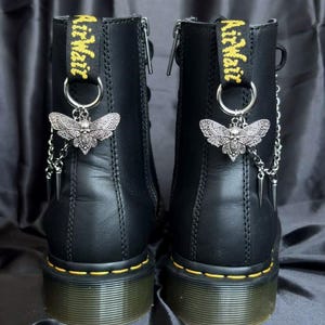 Boot chains moth charms  for Doc Martens fairylights gothic accessories