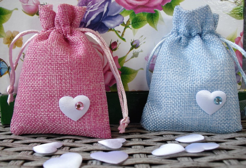 souvenir white heart bag events Bag colored fabric acrylic diamond baptism,ceremony,mark place,pink gift,blue
