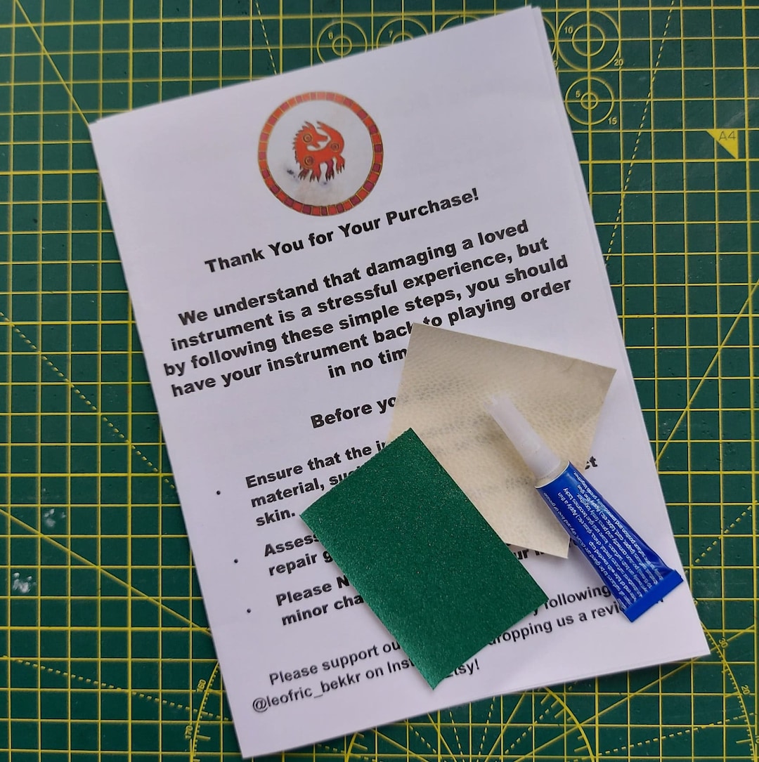 Drum Head Repair Kit for Hand Drums / Djembe / Bodhran. Repairs Holes