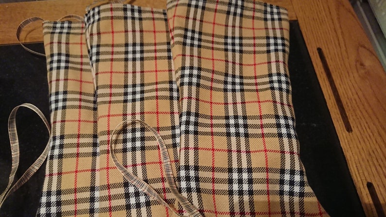 2018 Christmas Stocking 5in Long aprx like British designer aprx 15 in tartan pattern Wide