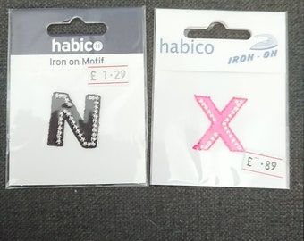 Habico, Iron-on motifs, x2 letters, N and X