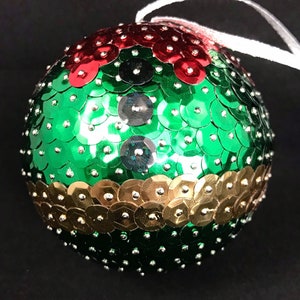 Elf Sequin Christmas Ornament (3&quot;)