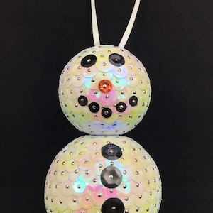 Snowman Sequin Christmas Ornament