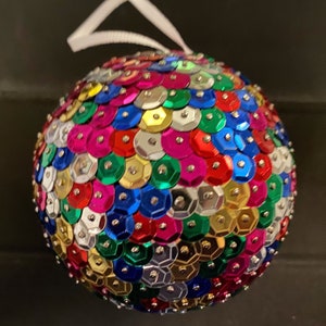 Multicolor Sequin Christmas Ornament (Available in 3" or 2.5")
