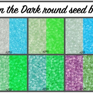 11/0 Glow in the Dark round seed bead set