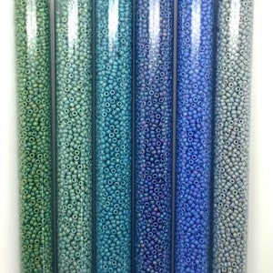 11/0 Frost Op Glaze AB round seed bead set #2 /30g ea