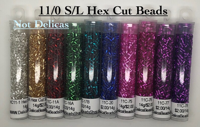 110 Japanese Hex Cut SL PinkPurpleBlues beads set 14g or 30g packets