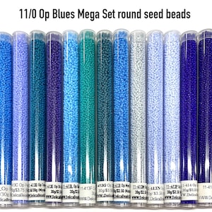 11/0 Op Blues Mega Set round seed beads
