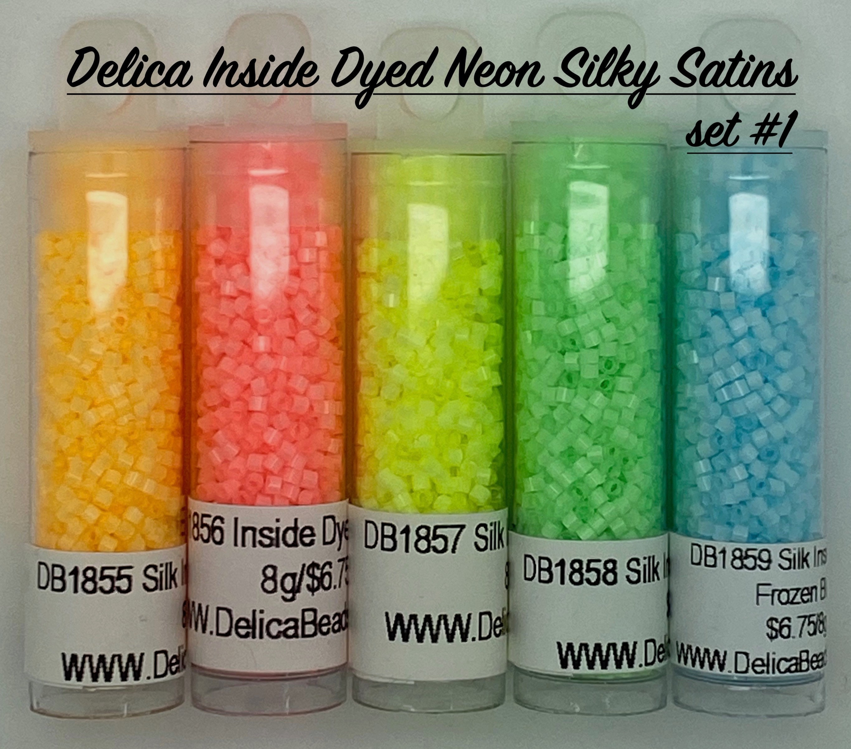 Miyuki Delica 11/0 Inside Dyed Silk Satins Set #1/ 5 Colors