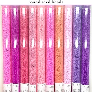 11/0 Opaque Pinks n Purples round seed bead set