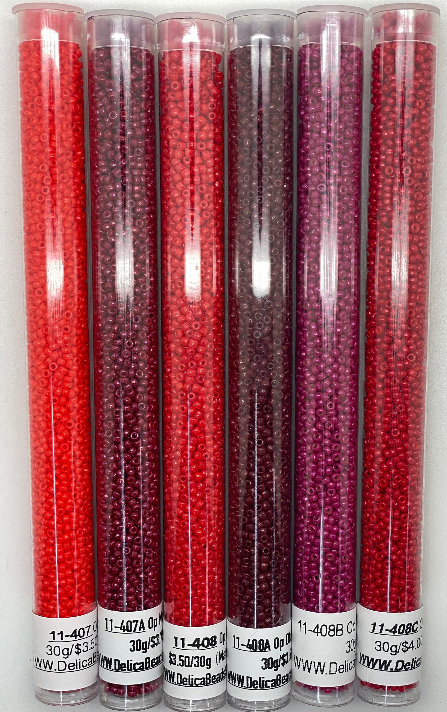 11-408, Miyuki 22g Op Red 11-408, Miyuki 22g Op Red