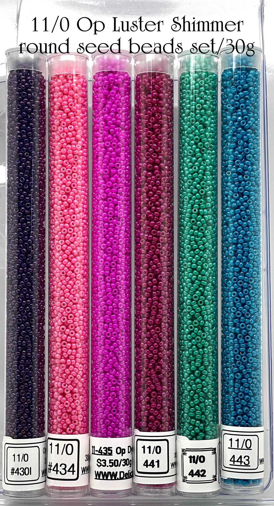 Luser Seed 11/0 Op Luster Shimmer Round Seed Bead Set/30g Ea - Etsy