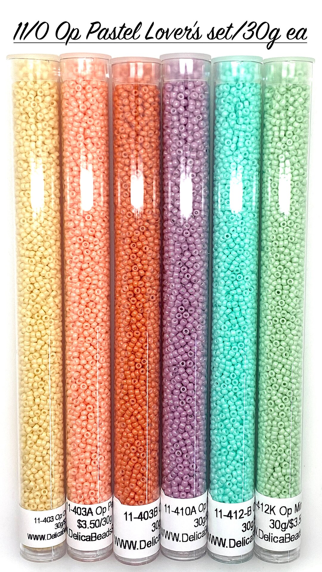 11/0 Op Pastel Lovers Round Seed Beads Set Etsy