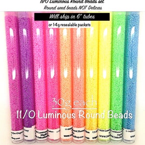 11/0 Luminous round seed bead set
