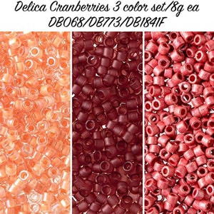11/0 Delica 3 color sets/#4 (10 sets different colors)