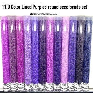 11/0 C/L Lilas runde Rocailles Set