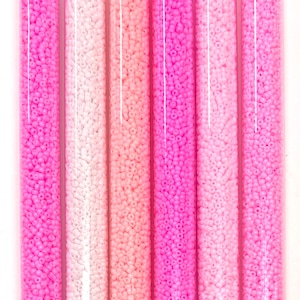 11/0 Op Pink Lovers juego de cuentas de semillas redondas 6 colores/30 g c/u