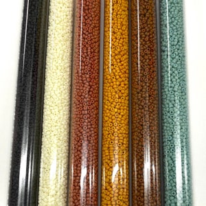 11/0 Miyuki Matte Op Coffee Time round seed beads set/30g ea