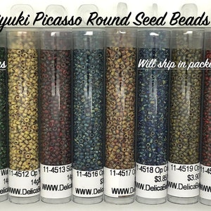 11/0 Miyuki Picasso Round Seed Bead Set 14g packets