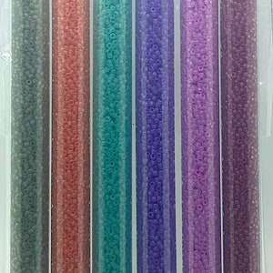 11/0 Matte Tr Winter Sky round seed beads set