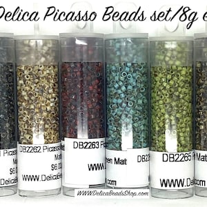 11/0 Miyuki Delica Picasso Beads 6 colors/8g ea