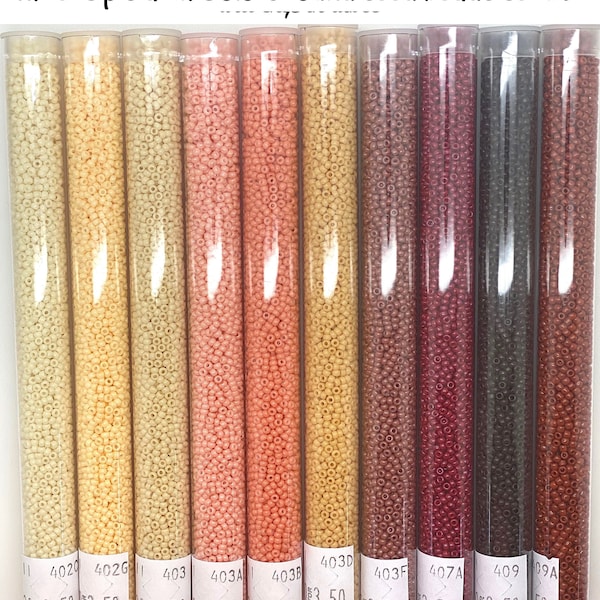 11/0 Op Earth Colors round seed bead set #2/30g ea