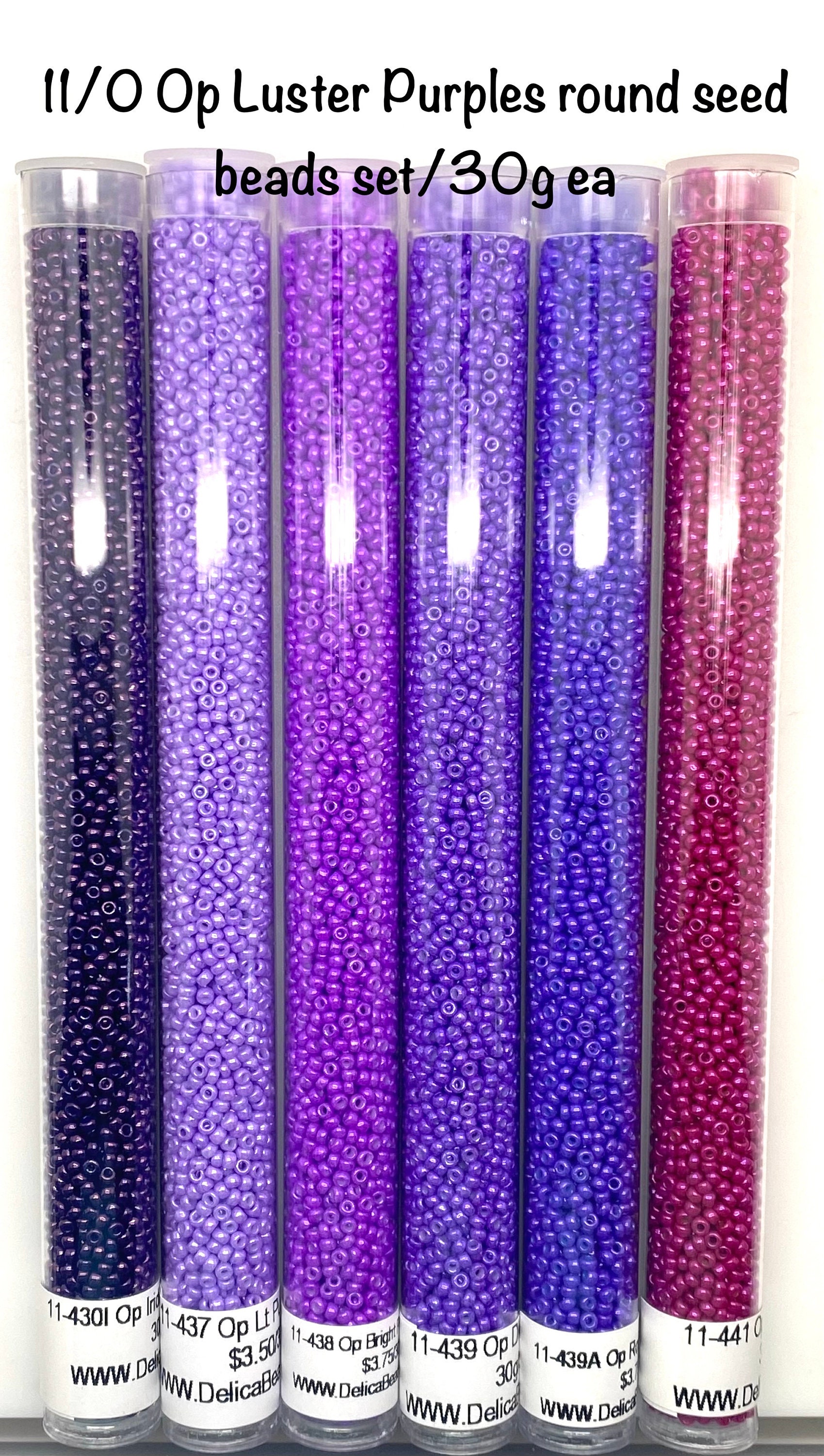 Miyuki Delica 11/0 Seed Beads - Op Eggplant Luster Cylinder Beads For Jewelry Making