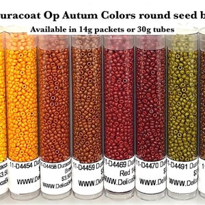 11/0 Duracoat Op Autumn Colors round seed bead set