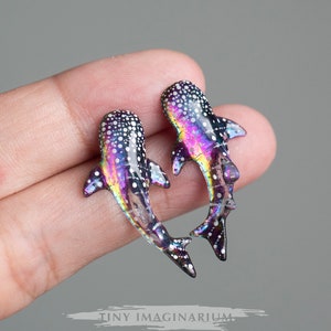 Whale shark stud earrings, whalesharks, shark lover, animal jewelry, scuba diver gift, gift for her, ocean lover, nautical, summer vibes
