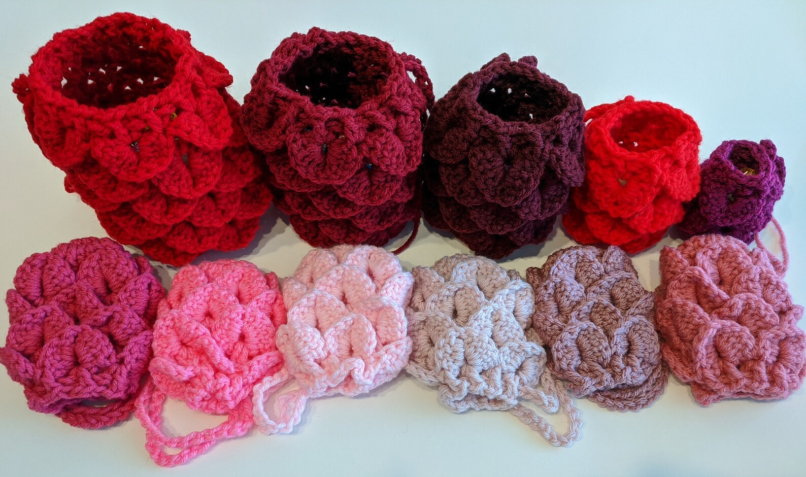 Crochet Red Dragonscale Dice Bag Pink Dnd Dice Bag Crochet Etsy