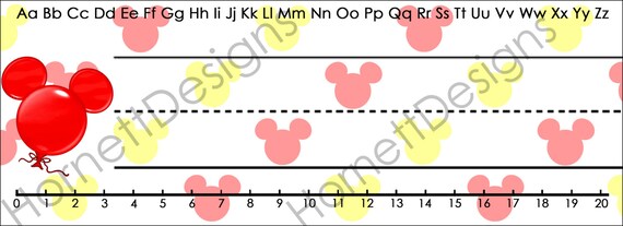 Printable Student Desk Nameplates Mickey And Minnie Disney Etsy
