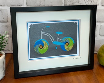 Owl - Handmade Original, Paper Folding, Iris Folding Artwork