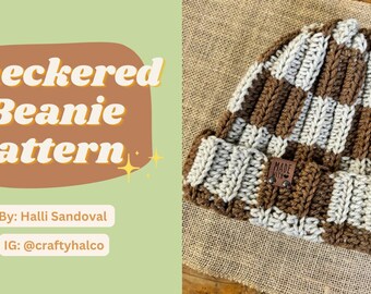 Checkered Beanie Pattern (PDF ONLY)