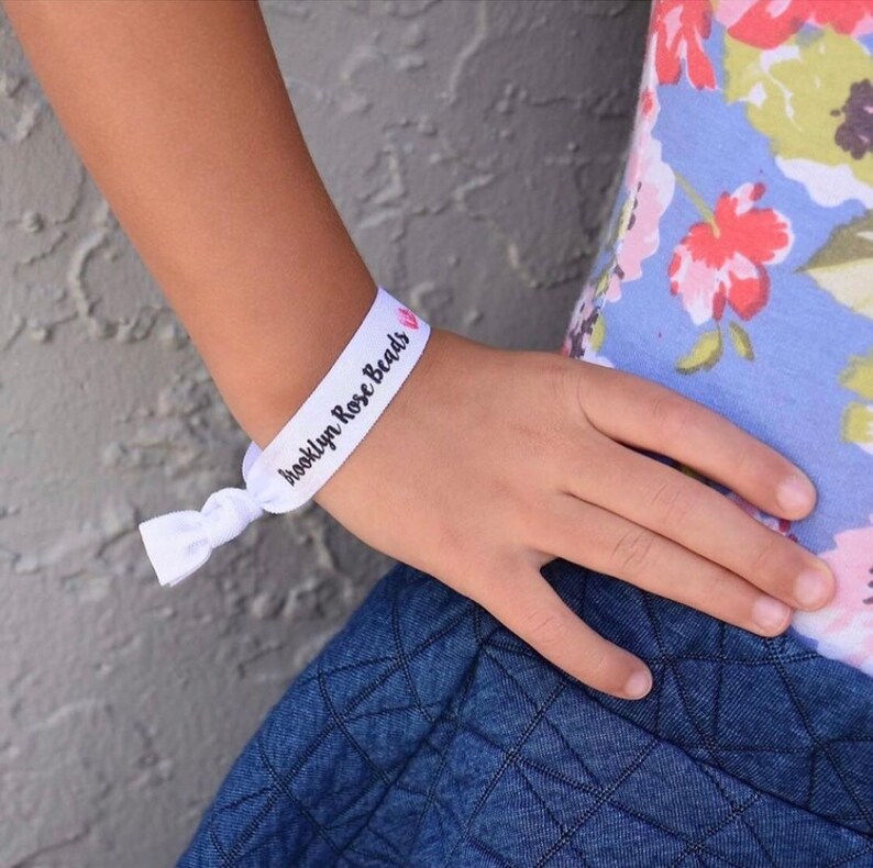 Custom Elastic Hair Ties Handmade Hair Ties Promotional Items Etsy