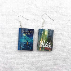 Maze Runner or Lightning Thief earrings - Gifts for book lovers