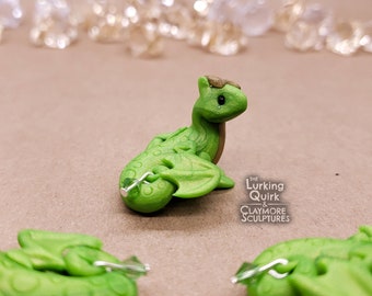 August | Peridot - Mini Polymer Clay Birthstone Dragon