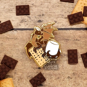 1.5 in S'mores Dragon Hard Enamel Pin