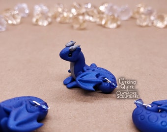 September | Sapphire - Mini Polymer Clay Birthstone Dragon